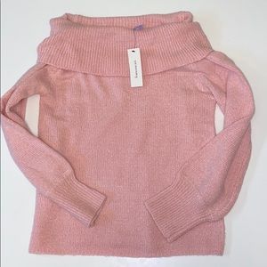 NWT Francesca’s Off The Shoulder Pink Sweater